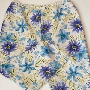 Emma James Silk/Linen Cropped Pants